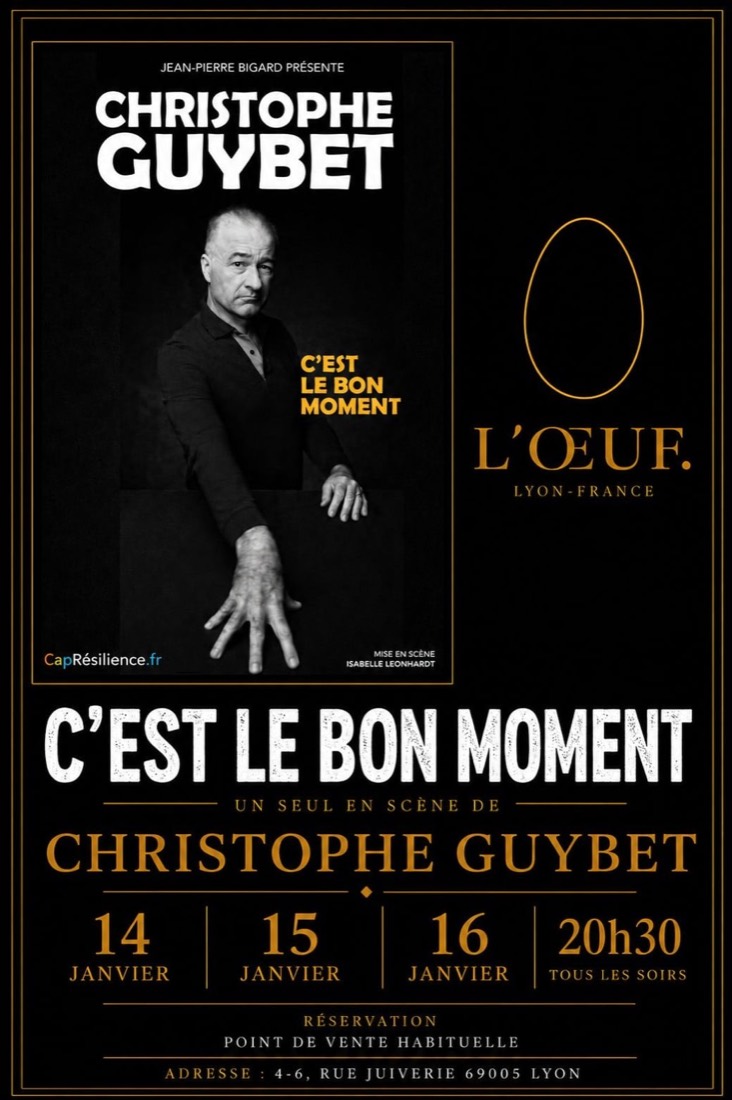 Affiche de Christophe Guybet à L'Œuf, Vieux Lyon